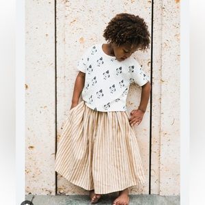 Rylee and Cru Mustard Striped Skirt